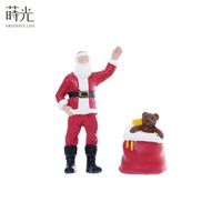 [2,9] Santa Moose regalo trineo terrario casa de muñecas accesorios en miniatura hechos de resina miniaturas Decoración