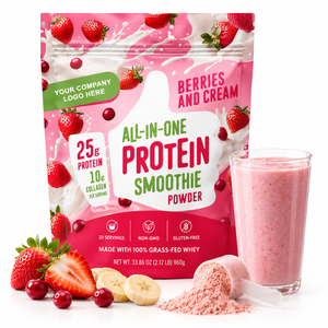 Proteína de Suero de Leche en Polvo para Smoothies, Sabor a Frutos Rojos, Suplemento Deportivo, Fabricante al por Mayor, OEM, ODM, Marca Privada - Product Image 1