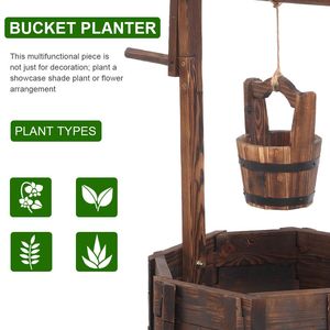 Fioriera in Legno Rinforzato per Esterni, Anticorrosione, per Decorazione Giardino - Product Image 5