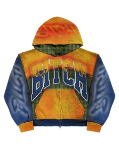 Sweat à capuche unisexe surdimensionné avec fermeture éclair, streetwear personnalisé, sweat à capuche en polaire lourd pour l'hiver, vêtements de haute qualité OEM ODM - Product Image 4