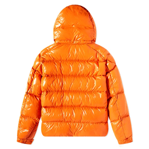 Veste matelassée à capuche violette coupe-vent épaisse style décontracté hiver coupe régulière rembourrage en duvet fermeture éclair unisexe - Product Image 5