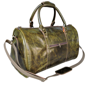 Outdoor Portable Luxury Sport Gym PU Leather Wet Dry Overnight Weekender Tote Portable <b>Luggage</b> Duffle Travel Bag - Product Image 1