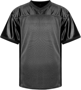 เสื้อเจอร์ซีย์อเมริกันฟุตบอลชาย คอวี แขนสั้น พิมพ์ลายด้วยความร้อน ทีม 00 ผ้าตาข่าย โพลีเอสเตอร์ 100% ระบายเหงื่อได้ดี สีพื้น - Product Image 2