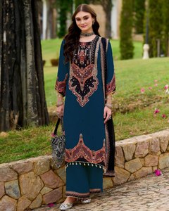 Colección de Lujo Brillante Especial para Eid, Traje Pakistaní Reversible para Fiestas, Tela Simmer para Todas las Temporadas - Product Image 2