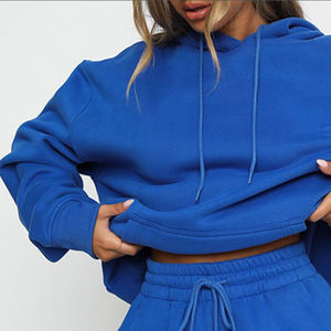 Ropa Deportiva para Mujer con Logotipo Personalizado, Conjunto de Sudadera Corta de Alta Calidad, Conjunto de Dos Piezas con Sudadera Corta y Pantalones Cortos - Product Image 3