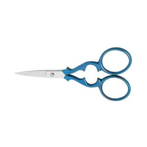 กรรไกรแต่งหน้าสไตล์วินเทจญี่ปุ่นสีน้ำเงิน ปลายแหลมคม ทำจากเหล็กกล้าไร้สนิม สำหรับตกแต่งคิ้วและตัดแต่งเส้นผมอย่างแม่นยำ - Product Image 2