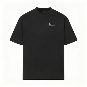 T-shirt rouge à manches courtes pour homme, coupe classique, col rond, jersey de coton, couleur unie, logo sur le devant - Product Image 2