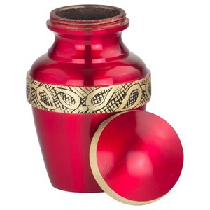 Majestic Brass <b>Keepsake</b> Cremation Urn <b>Memorial</b> Ash Holder Featuring Decorative Threaded Closure And Refined Exterior Finish - Product Image 4
