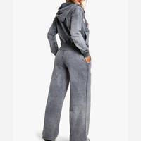 Ensemble de survêtement 2 pièces pour femme 2027, comprenant un sweat à capuche court et un pantalon, grande taille, motif graphique, style vintage et coupe oversize