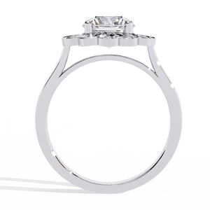 Anillo de Diamantes de Corte Redondo de 1.5 CT para Mujer, Diseño Floral, Oro de 10k, 14k, 18k, Anillo de Compromiso, Aniversario, Boda, Certificado IGI - Product Image 6