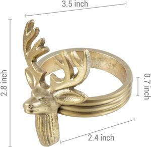 Anneau de serviette en laiton de qualité supérieure, décoration élégante pour table de salle à manger, idéal pour l'aménagement d'hôtels et d'événements de luxe, anneau de serviette décoratif contemporain - Product Image 2