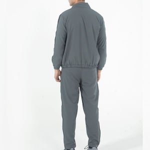 Survêtements de sport décontractés respirants de haute qualité, en nylon coupe-vent avec fermeture éclair intégrale pour hommes - Product Image 3