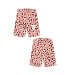 Pantalones Cortos de Baloncesto de Malla Sublimada Personalizados para Hombre, de Secado Rápido, para Entrenamiento, Gimnasio, Fitness, Deportes, Color Rosa Beige, Estampado de Guepardo y Leopardo - Product Image 1