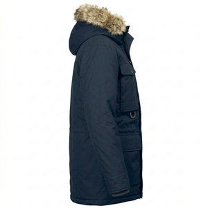 Custom Hooded Knitted Wax Cotton Canvas Jacket Breathable Windproof Warm Durable Lightweight Winter Casual Outdoor Men's - Product Image 3