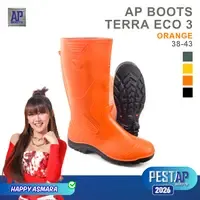 AP Boots Terra Eco 3 <b>Orange</b> Safety Work Rain Boots-Heavy Duty Waterproof PVC Rubber <b>Shoes</b> - Product Image 2