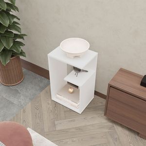 Mesa Auxiliar Blanca Vega Open Storage con Mesita de Noche de Melamina - Product Image 3