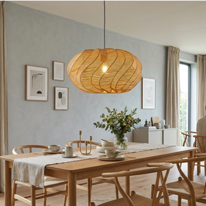 Nordic Boho Wicker Rattan Chandelier Shade Homeware Crafts Creative Woven Pendant <b>Light</b> Natural Lamp Shade - Product Image 2