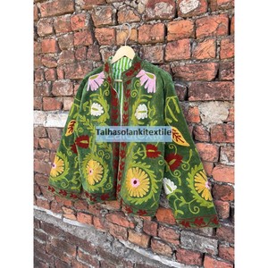 Wholesale Suzani <b>Velvet</b> <b>Jacket</b> Floral Embroidery Coat Hippi Style Handmade <b>Women</b> Coat Inside Cotton Lining <b>Jacket</b> - Product Image 2