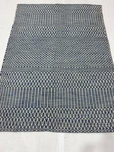 Alfombra Tejida a Mano de Lana, Diseño Geométrico Azul, Alfombra Kilim Hecha a Mano, Alfombra Moderna para Sala de Estar - Product Image 2
