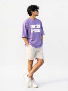 เสื้อยืดคอกลมพิมพ์ลายโลโก้ด้านหน้าสีเขียวสำหรับผู้ชายจาก ONETEN Apparels เนื้อผ้าถักนุ่มระบายอากาศได้ดี ผลิตจากผ้าฝ้าย 100% เหมาะสำหรับใส่ในช่วงฤดูใบไม้ร่วง - Product Image 3
