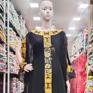 Caftán Marroquí, Hermoso Caftán de Colores, Tradicional Musulmán, Adornado con Cuentas de Piedra, Hecho a Mano, Largo hasta el Suelo, Manga Media, Elegante, para Bodas y Fiestas - Product Image 1