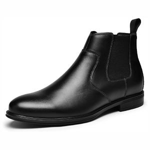 Men's Business Oxford Leather Lace-up Plaid <b>Pointed</b> Toe Groom Wedding Shoes Soft Non-slip High-end Autumn Winter <b>Lighted</b> Height - Product Image 3
