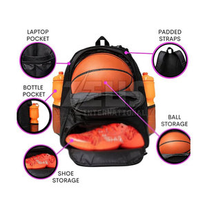 Sac à dos de basketball résistant à l'eau pour les séances d'entraînement et les voyages, sac à dos de basketball en vente - Product Image 5