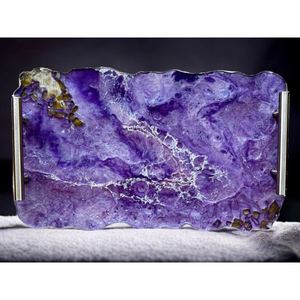 Bandeja de Resina Epoxi Hecha a Mano, Bandeja Decorativa de Lujo para Mesa de Centro, Disponible a Precio de Venta para Exportación - Product Image 2