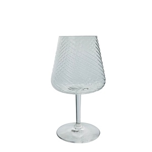 Verre à vin rouge en plastique incassable de haute qualité à motif tourbillon pour fêtes, bars et mariages - Product Image 2