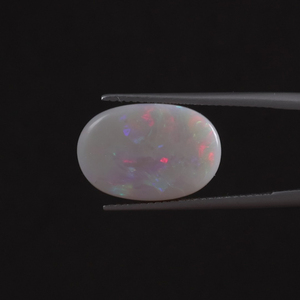 Opale blanche naturelle, pierre précieuse en vrac, 7,8 carats, taille ovale, 17,5x12mm, certifiée IGI, vente en gros, fabrication de bijoux, sertissage de bague sur mesure - Product Image 1