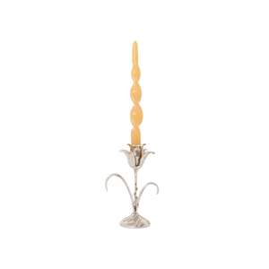 <b>Silver</b> <b>Candlestick</b> Holder Floral Design Durable Metal Home Decoration Geometric design Hotel Tabletop Decor - Product Image 1