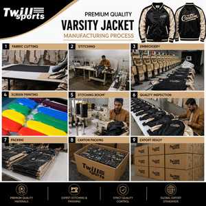 เสื้อแจ็คเก็ตบอมเบอร์ผ้าซาตินสีดำทองสำหรับผู้ชาย คอตั้ง ปักโลโก้ด้านหน้า ปิดแบบสวมหัว สไตล์ลำลองสำหรับฤดูหนาว บริการ OEM - Product Image 6