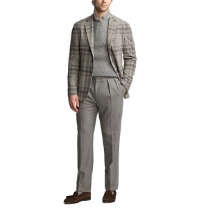 Nouvelle veste de costume en laine à carreaux pour homme, automne-hiver, tendance décontractée, blazer à simple boutonnage, vêtements d'extérieur OEM - Product Image 5