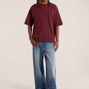 Camiseta Unisex de Corte Cuadrado, 100% Algodón de Alto Gramaje, de Alta Calidad, Hombros Caídos, Talla Grande, OEM, Personalizada, Venta al por Mayor, Camisetas para Hombre - Product Image 5