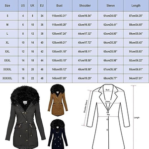 Chaqueta Larga de Invierno para Mujer, con Capucha de Piel Sintética, Gruesa, de Poliéster, Informal, Cortavientos, de Color Sólido - Product Image 4
