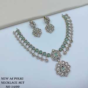 <b>Silver</b> Plated Brass Bridal Set <b>Choker</b> Necklace Drop Earrings Tikka Ethnic Zircon Trendy Wedding Engagement Anniversary Latest - Product Image 4