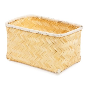 Cestas de bambú natural al precio más bajo, organizador decorativo para el hogar, cesta de almacenamiento para libros y juguetes - Product Image 1