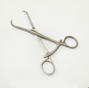 Pinzas de reducción ósea curvadas Samroz de 18 cm con trinquete, juego de instrumentos quirúrgicos ortopédicos con certificación CE para uso en cirugía general - Product Image 1