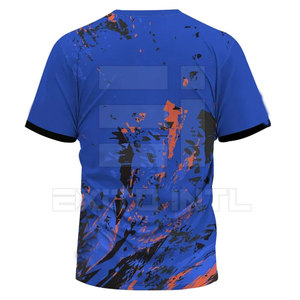 Maillot de sport à manches courtes respirant avec impression numérique de logo personnalisé, tissu anti-transpiration, maillots de football - Product Image 2