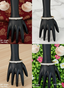 Bracelets de luxe plaqués or pour invitées de mariage – Manchette élégante et festive pour femmes – Accessoire de mode affirmé Kada - Product Image 6