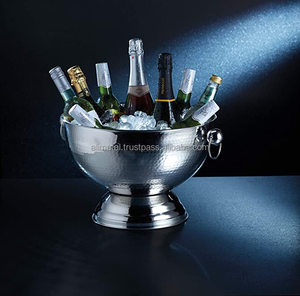 Ice Cube Tray Champagne <b>Cooler</b> Punch Bowl Metal Stylish <b>Drinks</b> <b>Cooler</b> for Cocktails Wine Beer Customizable - Product Image 4