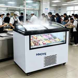 Refrigerador Comercial con Puerta de Vidrio Curvo de 300L, Exhibidor de Helados y Paletas - Product Image 4
