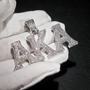 Collar de Hip Hop con Colgante de Diamantes Moissanite en Forma de Letra Personalizada, Plata de Ley 925, Joyería de Moda Rap para Hombre, Regalo - Product Image 5