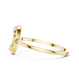 Anillo de oro macizo de 14k para mujer con diamante de corte redondo, simple, clásico y minimalista, para regalo, compromiso, aniversario, boda. - Product Image 4