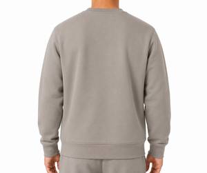 Sweat-shirt pour homme avec surpiqûres contrastées, logo personnalisé et molleton épais, style minimaliste, pull en coton tricoté, vêtement d'automne - Product Image 5