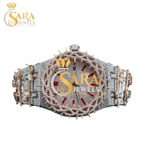Black VVS Moissanite Diamond <b>Watch</b> Arabic Dial Luxury Automatic Square Stainless Steel <b>Case</b> Quartz Movement Glass Dial - Product Image 1