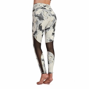 Leggings taille haute pleine longueur avec poche invisible, imprimé abstrait, extensibles, respirants, séchage rapide, pantalon de yoga pour femme - Product Image 3