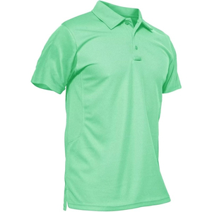 Chemise décontractée pour homme à manches courtes, 100 % coton respirant, couleur unie, avec logo personnalisé brodé sur le devant - Product Image 1