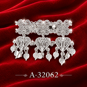 Broches à pampilles en alliage de zinc plaqué or avec cristaux de strass pour femmes, bijoux de fête de mariage A-32059 - Product Image 4