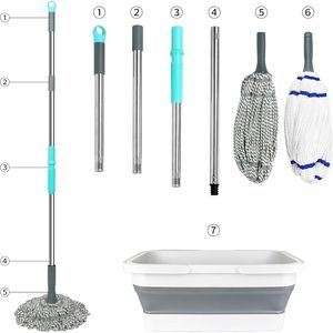 Easy Squeeze <b>Twist</b> <b>Mop</b> with 52.5 Inch Long Handle Self-Wringing Heavy Duty Hardwood for Tile Vinyl Lamin-Premium <b>Mop</b> Bucket - Product Image 3